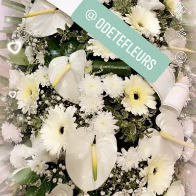 Composition florale pour deuil